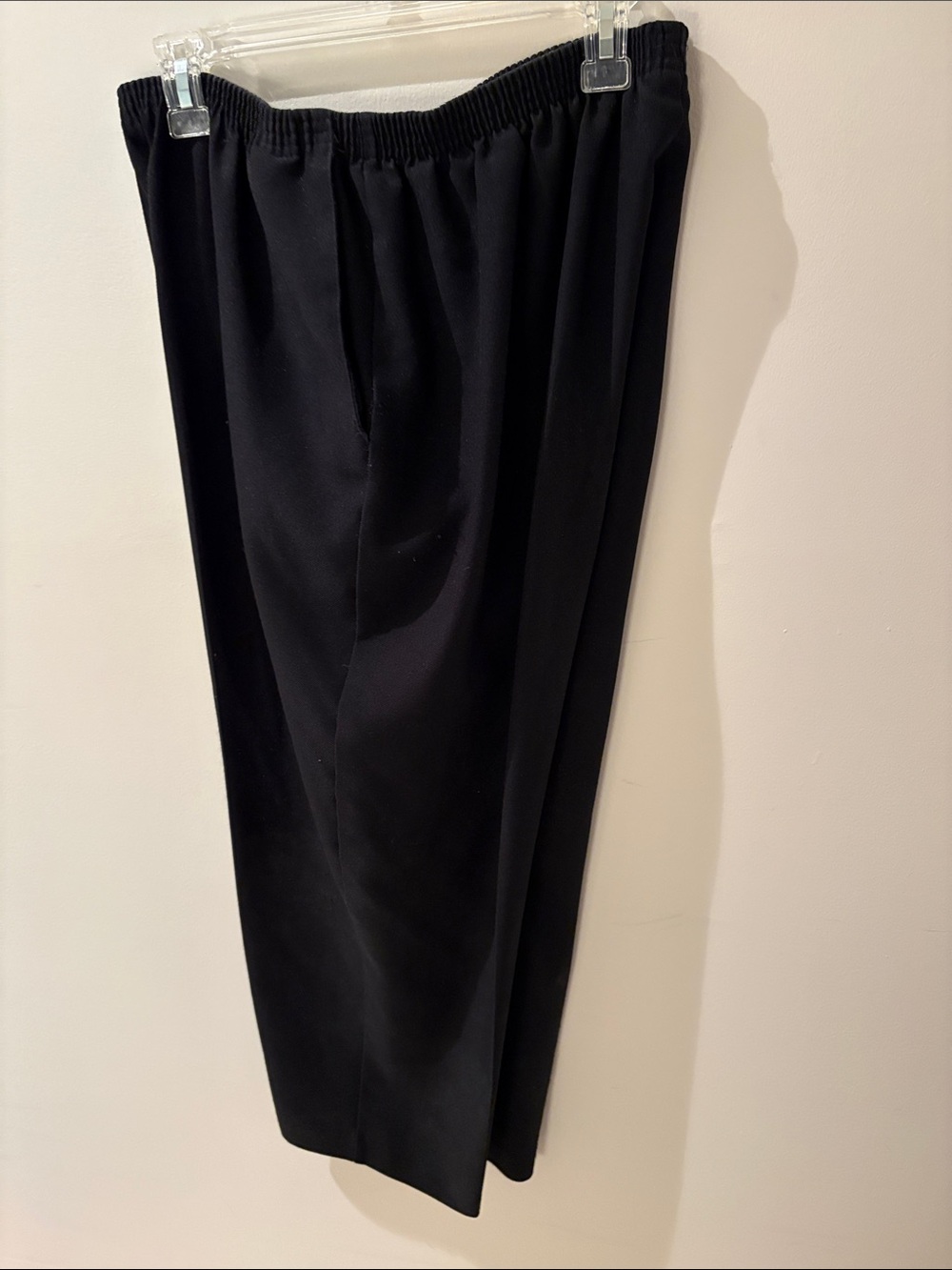 Alfred Dunner Black Elastic-Waist Women's Trousers